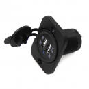 Панель с двойным USB разъемом и подсветкой NEKEKE 12-24V, DS2213