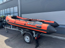 Лодка РИБ RiverBoats RB 400 (Встроенный рундук) оранж/черный